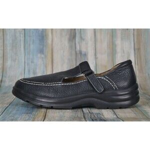 Dr. Comfort LuLu Women's Diabetic Shoes Size 9.5 Black Leather MJ T-Strap 4510